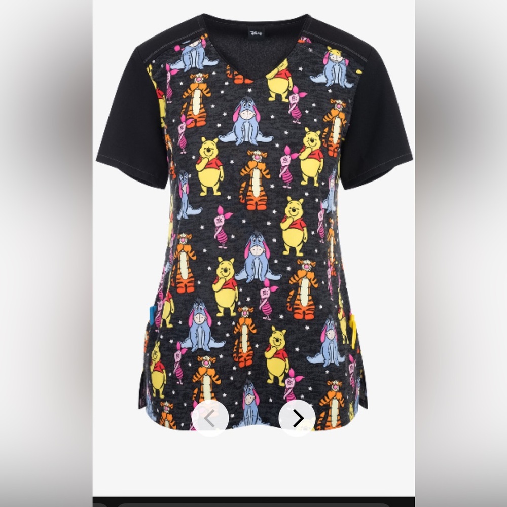 Disney Winnie the Pooh Print Scrubtop
